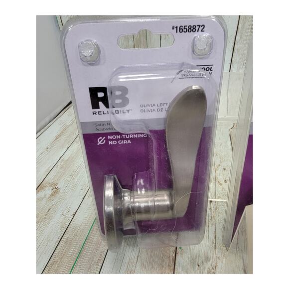 RELIABILT Olivia Satin Nickel Interior/Exterior Non-Turning Dummy Door Handle - Picture 5 of 5